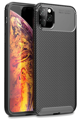 Newface iPhone 11 Pro Max Kılıf Auto Focus Karbon Kapak - Siyah resmi