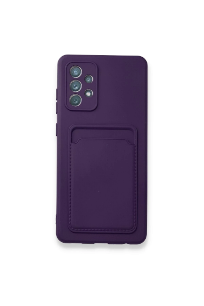 Newface Samsung Galaxy A32 Kılıf Kelvin Kartvizitli Silikon - Derin Mor resmi