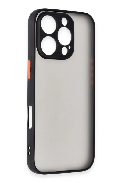 Newface iPhone 16 Pro Max Kılıf Montreal Silikon Kapak - Siyah resmi