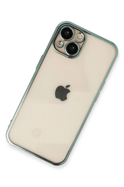 Newface iPhone 13 Kılıf Razer Lensli Silikon - Yeşil resmi