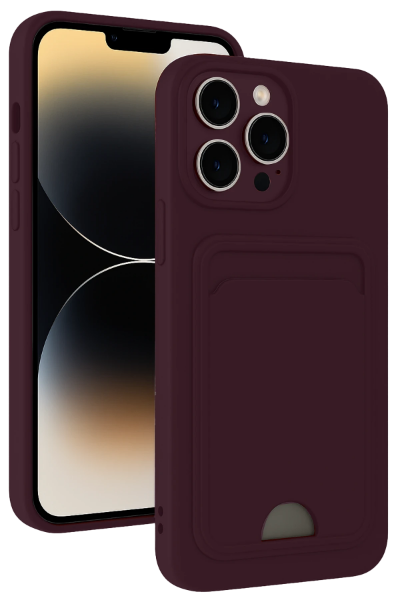 Newface iPhone 13 Pro Kılıf Kelvin Kartvizitli Silikon - Derin Mor resmi