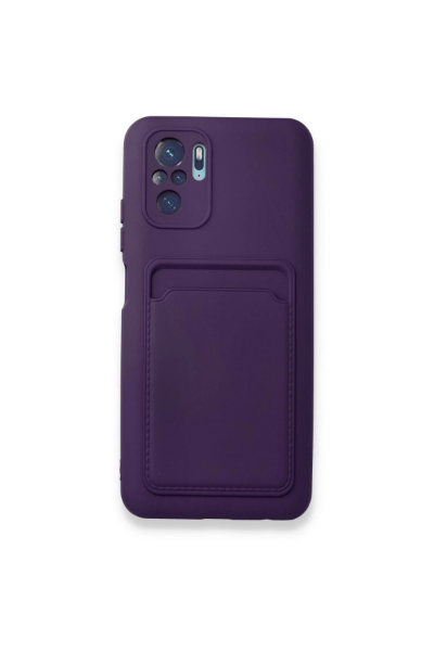 Newface Xiaomi Redmi Note 10S Kılıf Kelvin Kartvizitli Silikon - Derin Mor resmi