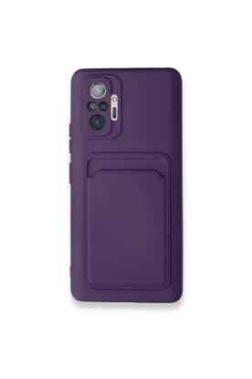 Newface Xiaomi Redmi Note 10 Pro Kılıf Kelvin Kartvizitli Silikon - Derin Mor resmi
