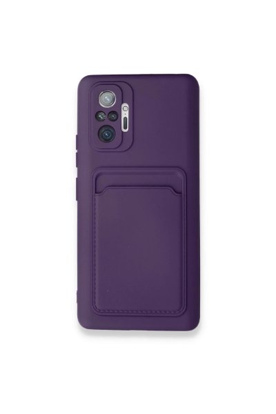 Newface Xiaomi Redmi Note 10 Pro Kılıf Kelvin Kartvizitli Silikon - Derin Mor resmi
