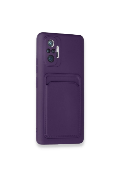 Newface Xiaomi Redmi Note 10 Pro Kılıf Kelvin Kartvizitli Silikon - Derin Mor resmi
