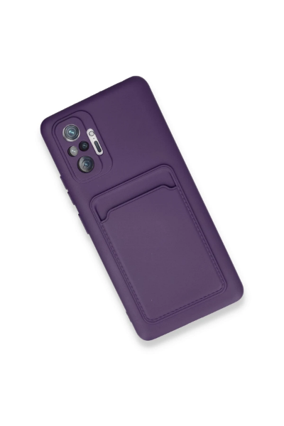 Newface Xiaomi Redmi Note 10 Pro Kılıf Kelvin Kartvizitli Silikon - Derin Mor resmi