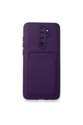 Newface Xiaomi Redmi Note 8 Pro Kılıf Kelvin Kartvizitli Silikon - Derin Mor resmi