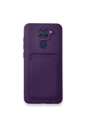 Newface Xiaomi Redmi Note 9 Kılıf Kelvin Kartvizitli Silikon - Derin Mor resmi