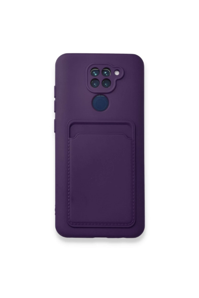 Newface Xiaomi Redmi Note 9 Kılıf Kelvin Kartvizitli Silikon - Derin Mor resmi