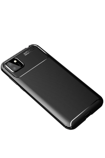 Newface Huawei Y5P Kılıf Auto Focus Karbon Kapak - Siyah resmi