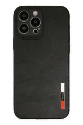 Newface iPhone 13 Pro Kılıf Loop Deri Silikon - Siyah resmi