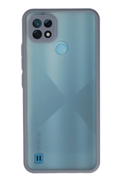 Newface Realme C21 Kılıf Montreal Silikon Kapak - Gri resmi