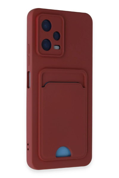 Newface Xiaomi Poco X5 5G Kılıf Kelvin Kartvizitli Silikon - Bordo resmi