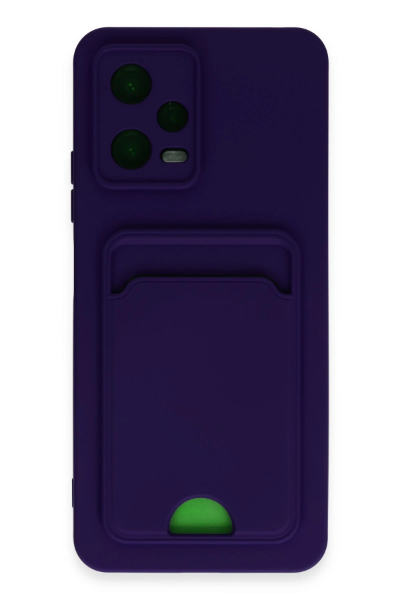 Newface Xiaomi Poco X5 5G Kılıf Kelvin Kartvizitli Silikon - Derin Mor resmi