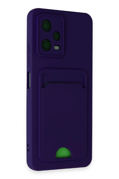 Newface Xiaomi Poco X5 5G Kılıf Kelvin Kartvizitli Silikon - Derin Mor resmi