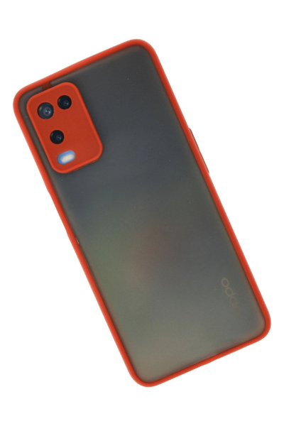 Newface Oppo A54 4G Kılıf Montreal Silikon Kapak - Kırmızı resmi