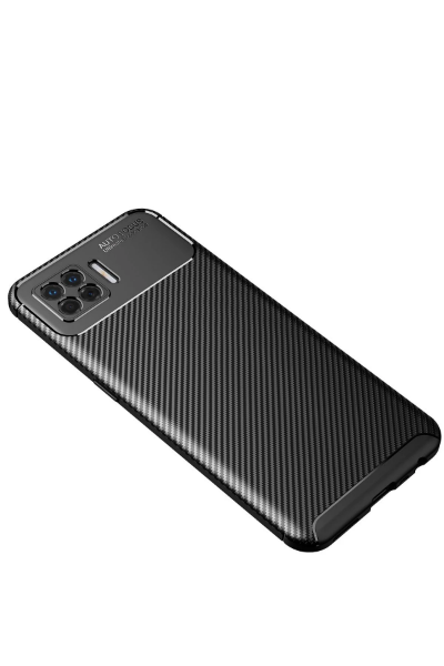 Newface Oppo A73 Kılıf Auto Focus Karbon Kapak - Siyah resmi