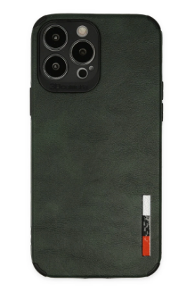 Newface iPhone 13 Pro Max Kılıf Loop Deri Silikon - Yeşil resmi