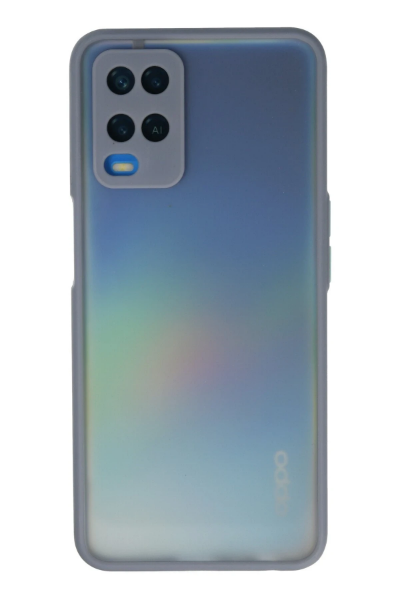 Newface Oppo A54 4G Kılıf Montreal Silikon Kapak - Gri resmi