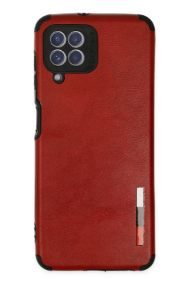 Newface Samsung Galaxy A22 Kılıf Loop Deri Silikon - Kırmızı resmi