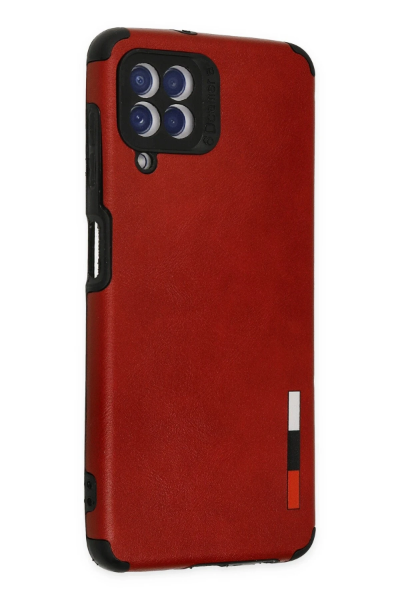Newface Samsung Galaxy A22 Kılıf Loop Deri Silikon - Kırmızı resmi