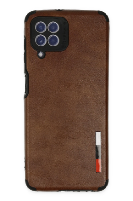 Newface Samsung Galaxy A22 Kılıf Loop Deri Silikon - Kahverengi resmi