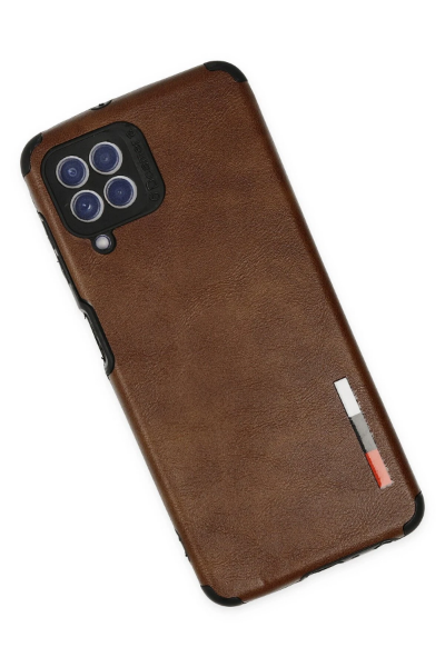 Newface Samsung Galaxy A22 Kılıf Loop Deri Silikon - Kahverengi resmi