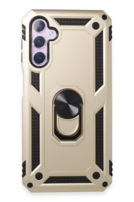 Newface Samsung Galaxy A14 4G Kılıf Sofya Yüzüklü Silikon Kapak - Gold resmi