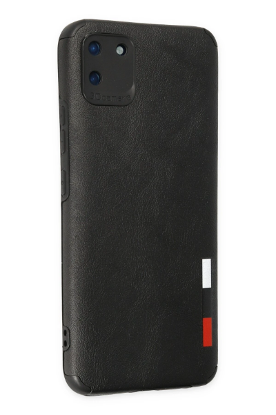 Newface Realme C11 Kılıf Loop Deri Silikon - Siyah resmi