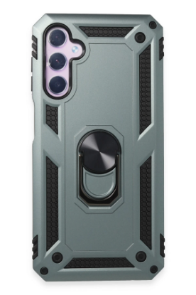 Newface Samsung Galaxy A14 4G Kılıf Sofya Yüzüklü Silikon Kapak - Yeşil resmi