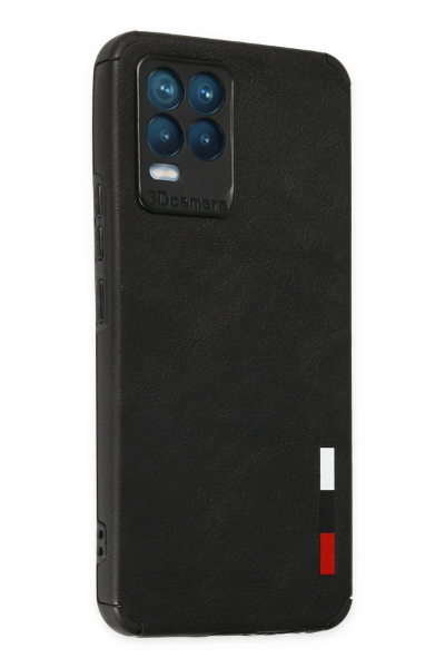 Newface Realme 8 Kılıf Loop Deri Silikon - Siyah resmi