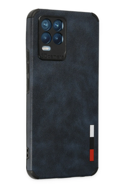 Newface Realme 8 Kılıf Loop Deri Silikon - Lacivert resmi