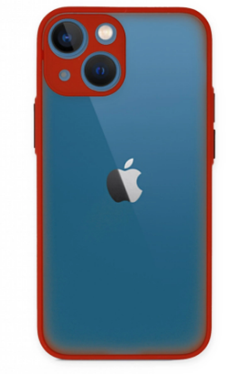 Newface iPhone 15 Kılıf Montreal Silikon Kapak - Kırmızı resmi