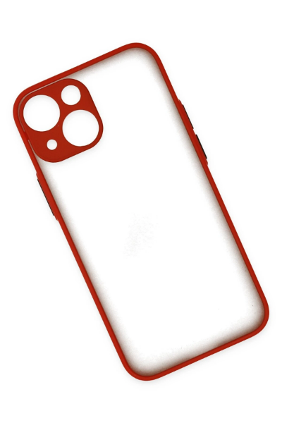 Newface iPhone 15 Kılıf Montreal Silikon Kapak - Kırmızı resmi