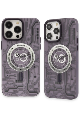 Newface iPhone 14 Pro Max Kılıf Apollo Magneticsafe Desenli Kapak - Apollo Mor - 5 resmi