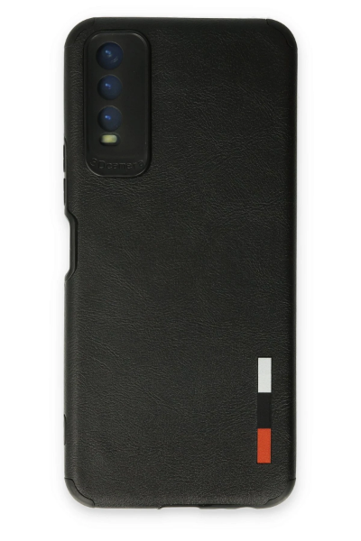 Newface Vivo Y11S Kılıf Loop Deri Silikon - Siyah resmi