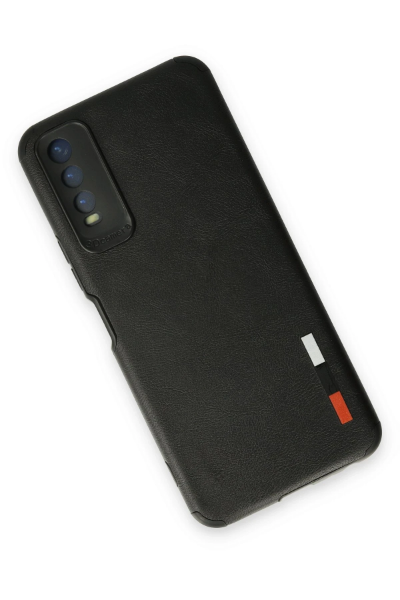Newface Vivo Y11S Kılıf Loop Deri Silikon - Siyah resmi
