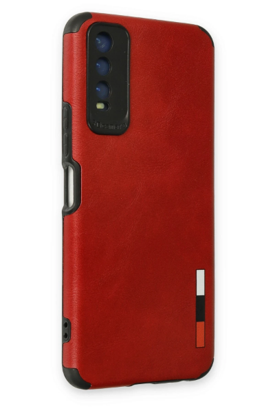 Newface Vivo Y11S Kılıf Loop Deri Silikon - Kırmızı resmi