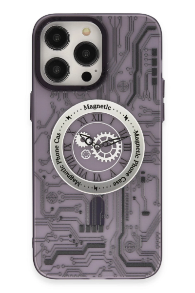 Newface iPhone 14 Pro Kılıf Apollo Magneticsafe Desenli Kapak - Apollo Mor - 5 resmi