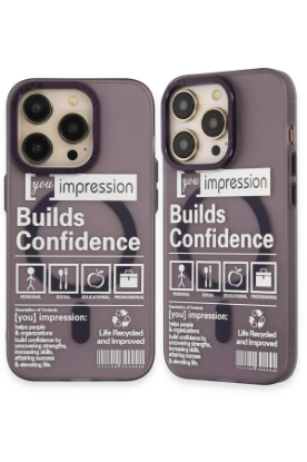 Newface iPhone 14 Pro Kılıf Apollo Magneticsafe Desenli Kapak - Apollo Mor - 6 resmi