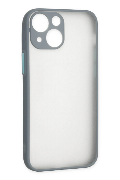 Newface iPhone 15 Plus Kılıf Montreal Silikon Kapak - Gri resmi