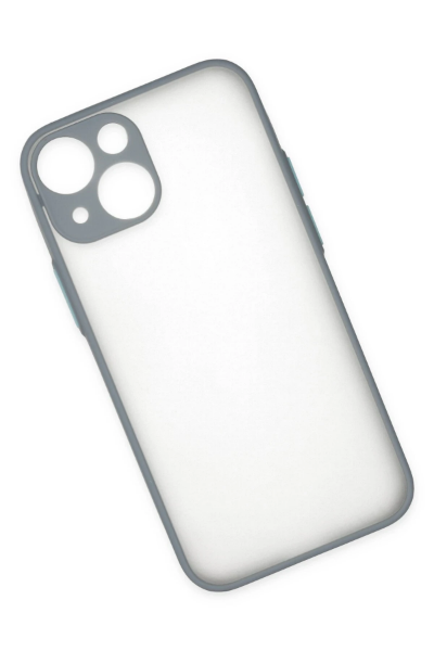 Newface iPhone 15 Plus Kılıf Montreal Silikon Kapak - Gri resmi
