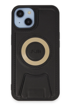 Newface iPhone 14 Kılıf Merkür Magneticsafe Standlı Kapak - Siyah resmi