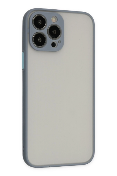 Newface iPhone 15 Pro Kılıf Montreal Silikon Kapak - Gri resmi