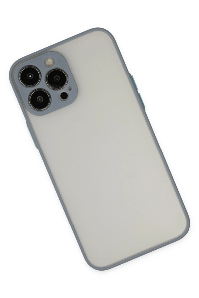 Newface iPhone 15 Pro Kılıf Montreal Silikon Kapak - Gri resmi