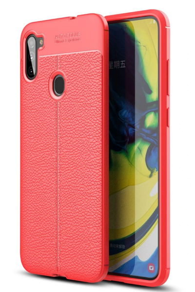Newface Samsung Galaxy A11 Kılıf Auto Focus Kapak - Kırmızı resmi