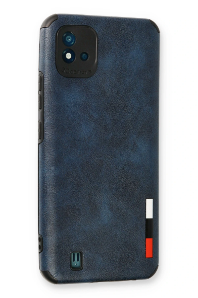 Newface Realme C11 2021 Kılıf Loop Deri Silikon - Lacivert resmi