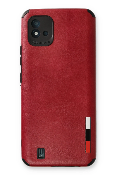 Newface Realme C11 2021 Kılıf Loop Deri Silikon - Kırmızı resmi