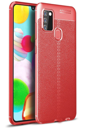 Newface Samsung Galaxy A21S Kılıf Auto Focus Kapak - Kırmızı resmi