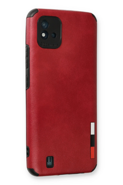 Newface Realme C11 2021 Kılıf Loop Deri Silikon - Kırmızı resmi